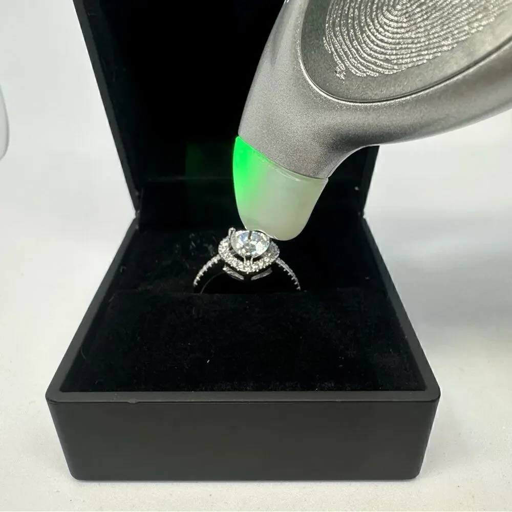Heart Cut Moissanite Ring 1.2 Ct Halo 18k - 925 Statement Jewelry